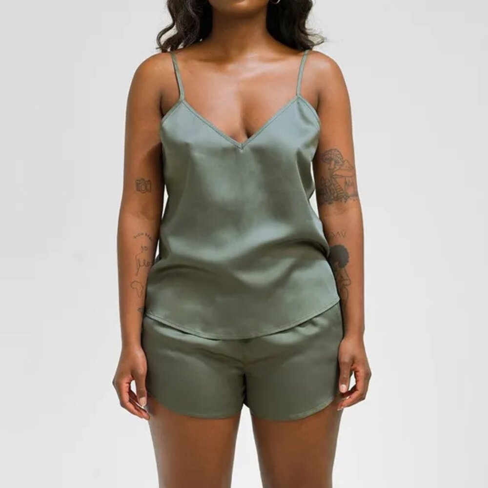 BOGO New In Box Ettitude Sateen Shortie Moss Green Size XS